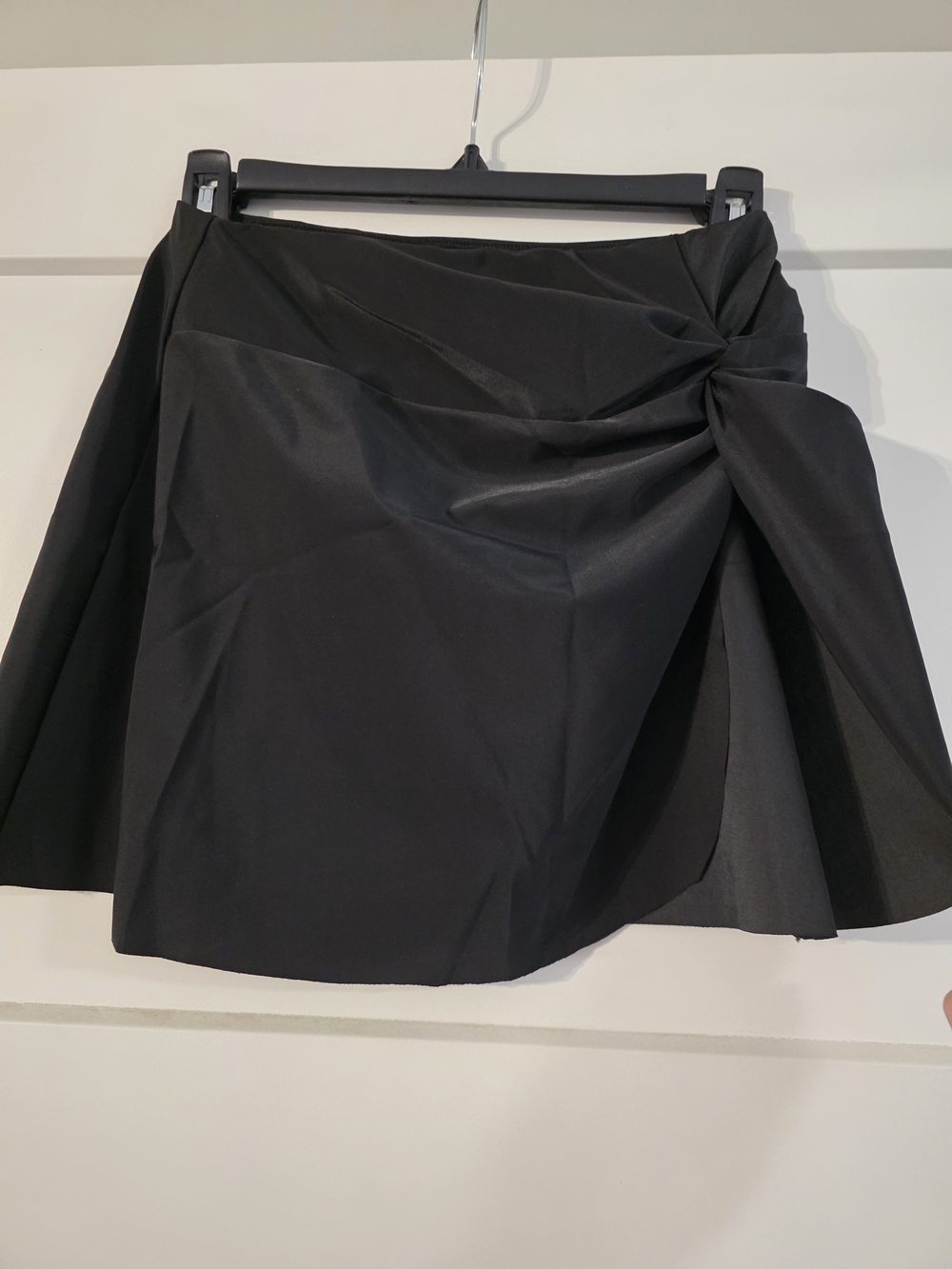 Black Swim Skirt with Side Knot